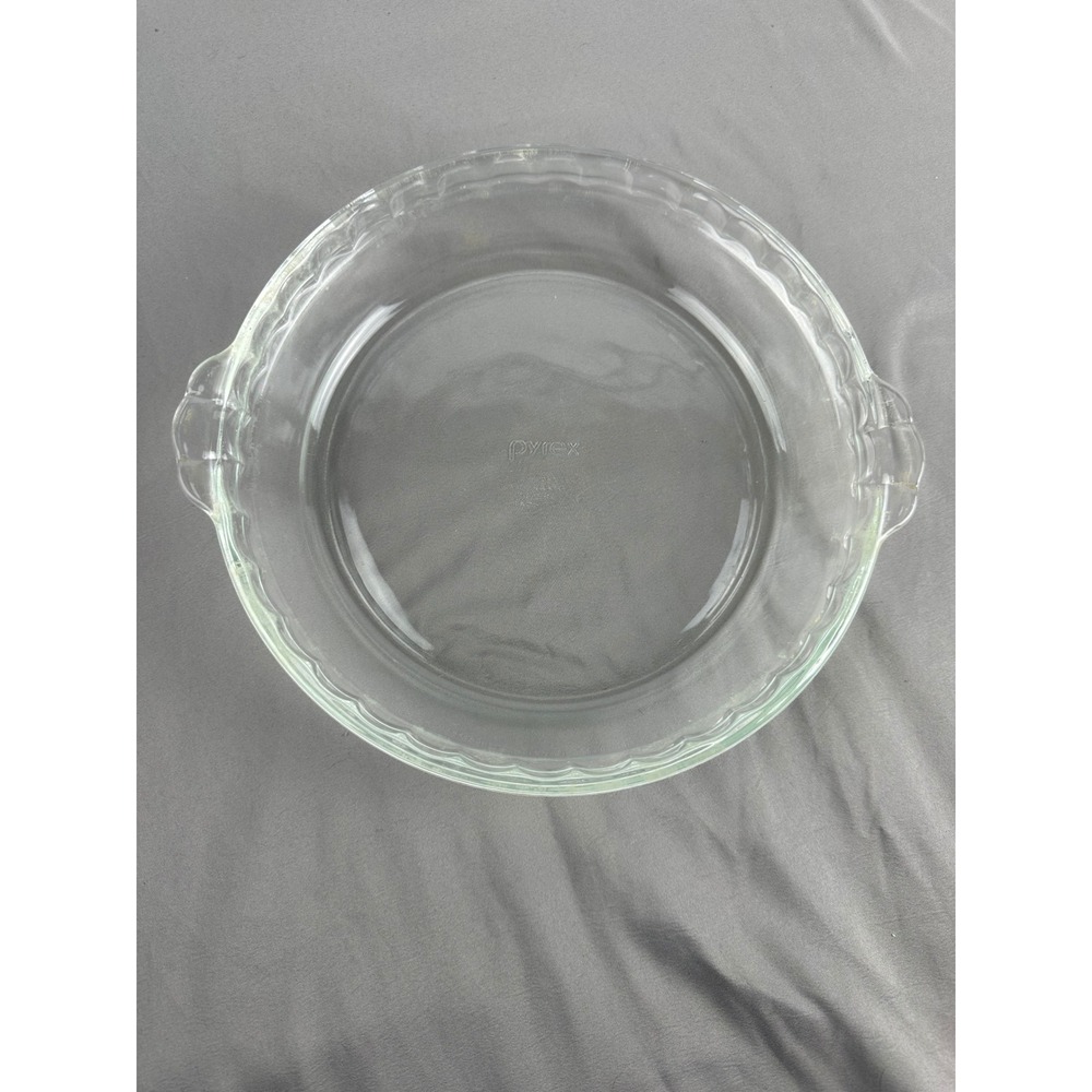 Vintage Pyrex #229 H15 9.5" Clear Glass Baking Dish 1.5 Qt Round Casserole